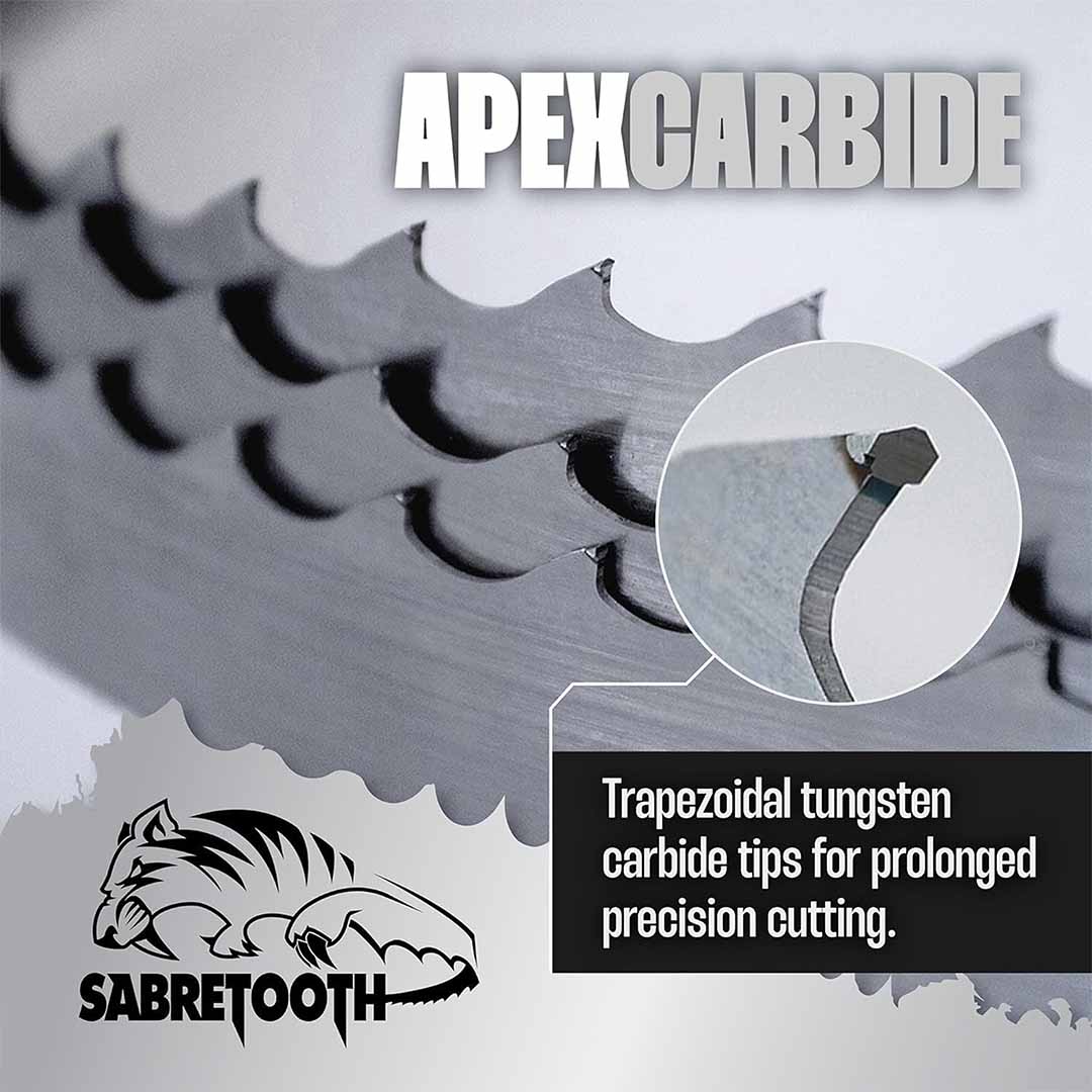 Apex Carbide Ultra-Premium Tipped Bandsaw Sawmill Blades - 184" - Image 5