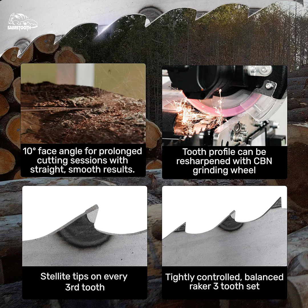 Stellicut Premium Tipped Bandsaw Sawmill Blades - 184" - Image 4