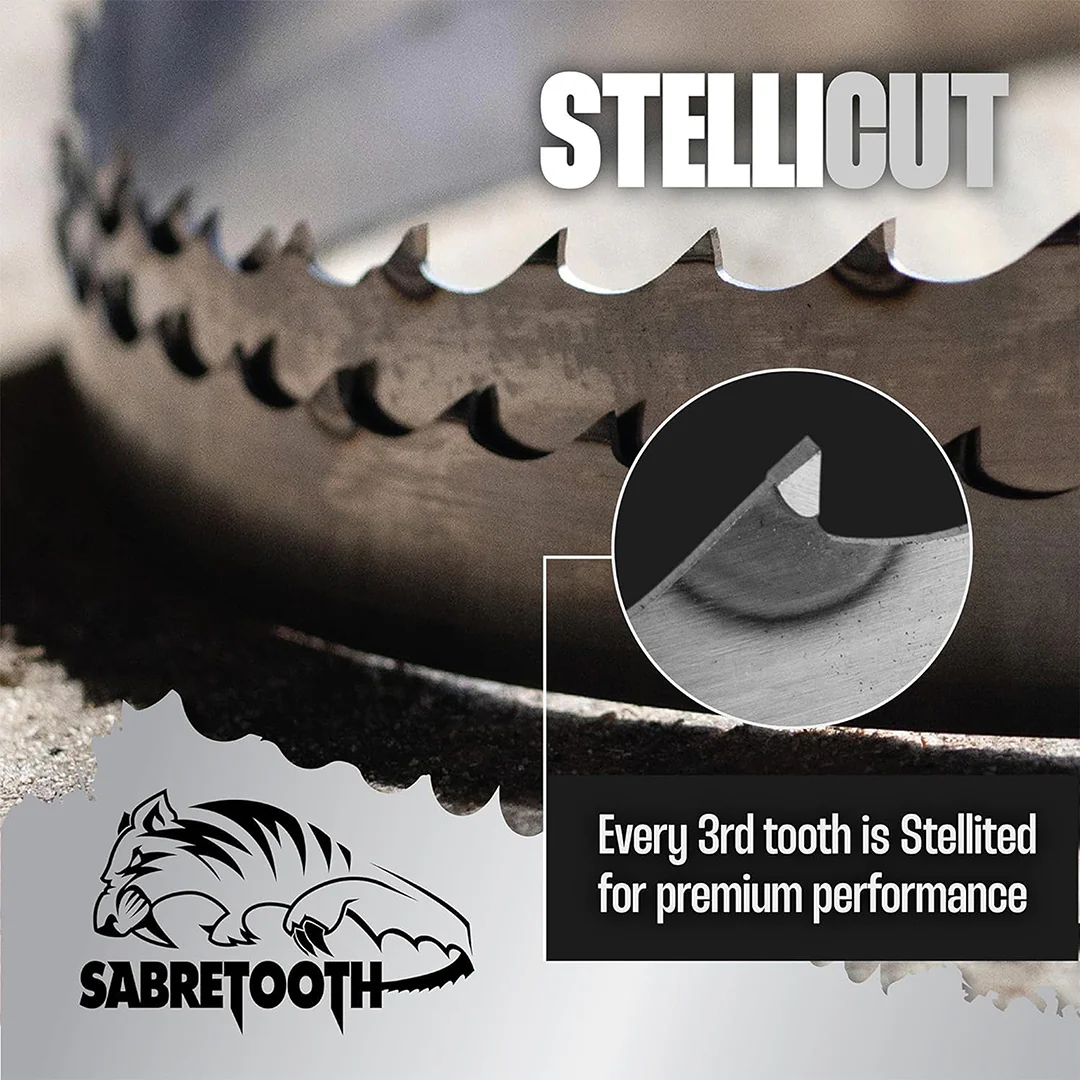 Stellicut Premium Tipped Bandsaw Sawmill Blades - 184" - Image 5
